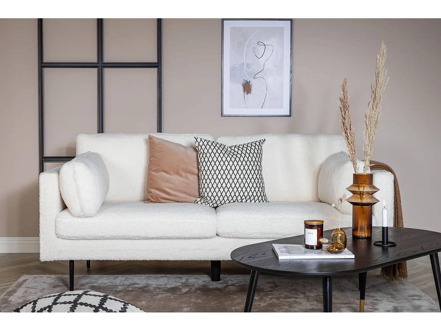 Boom bank 3 persoons wit.