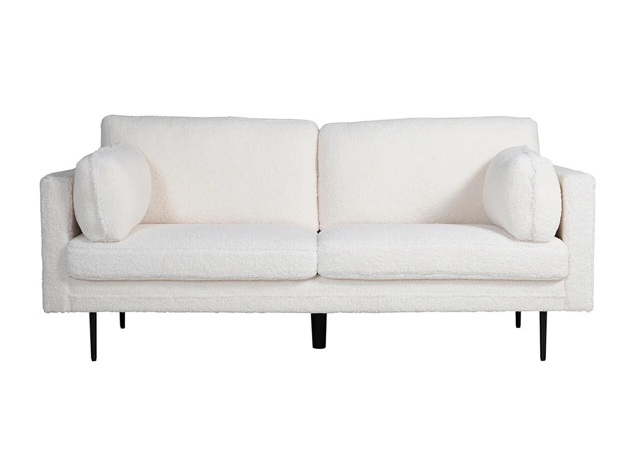 Canapé 3 Places Bouclette "Boom" 203cm Blanc