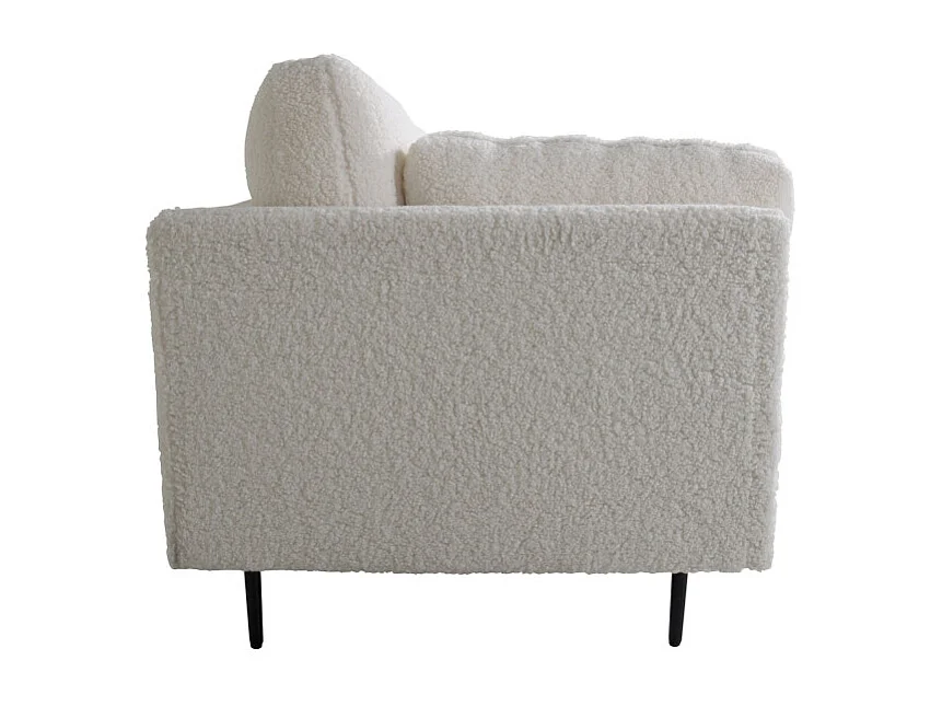 Canapé 3 Places Bouclette "Boom" 203cm Blanc