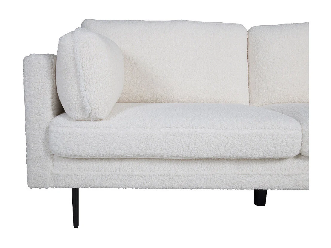 Canapé 3 Places Bouclette "Boom" 203cm Blanc