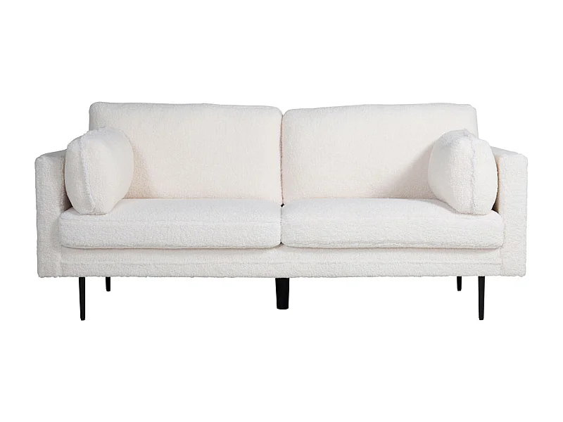 Canapé 3 Places Bouclette "Boom" 203cm Blanc