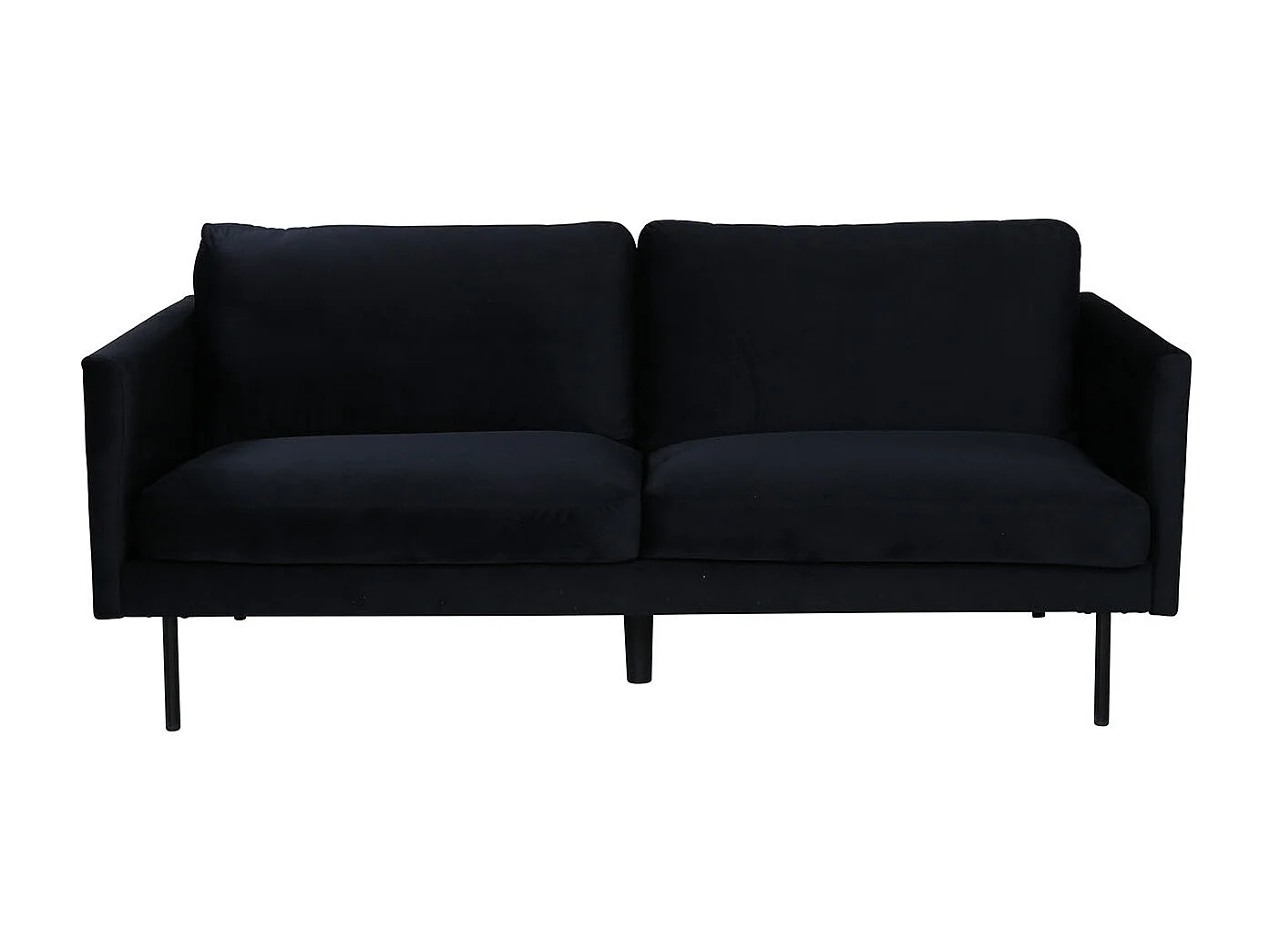 Zoom Sofa 2 Personen velour schwarz.
