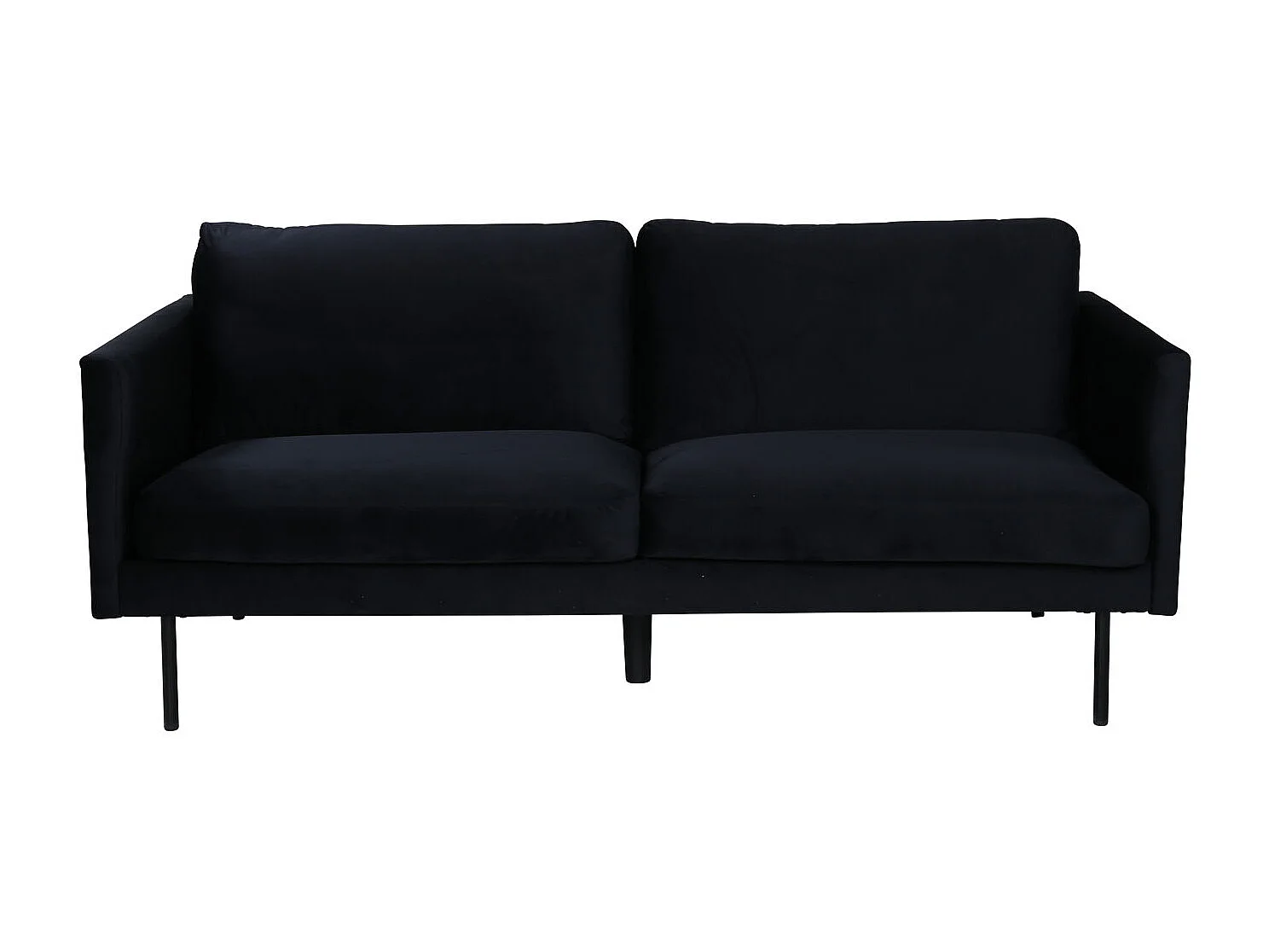 Zoom Sofa 2 Personen velour schwarz.