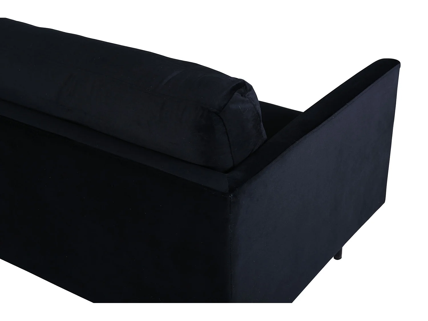 Zoom Sofa 2 Personen velour schwarz.