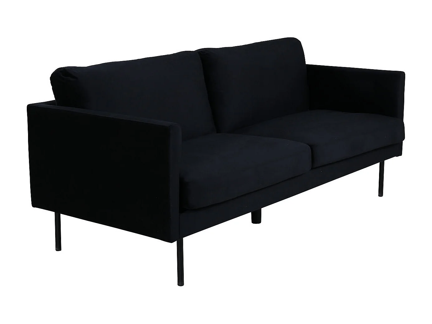 Zoom bank 2 persoons velours zwart.
