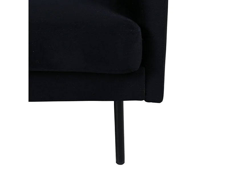 Zoom bank 2 persoons velours zwart.