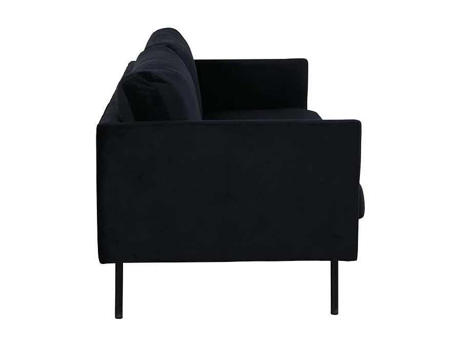 Canapé 2 Places en Velours "Zoom" 180cm Noir