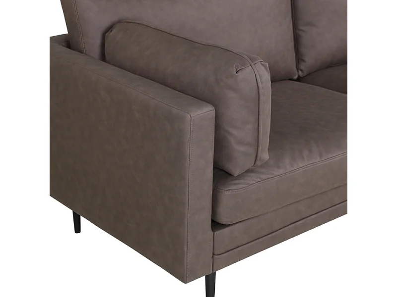 Canapé 3 Places en Microfibre "Boom" 203cm Marron