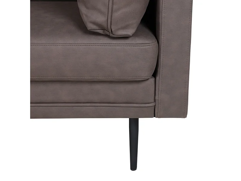 Canapé 3 Places en Microfibre "Boom" 203cm Marron