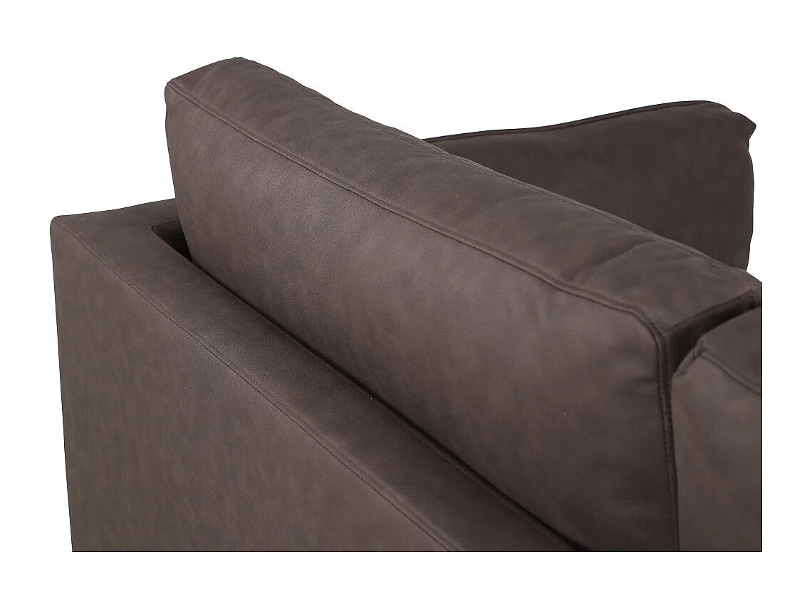 Canapé 3 Places en Microfibre "Boom" 203cm Marron