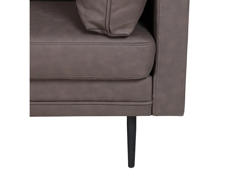 Canapé 3 Places en Microfibre "Boom" 203cm Marron