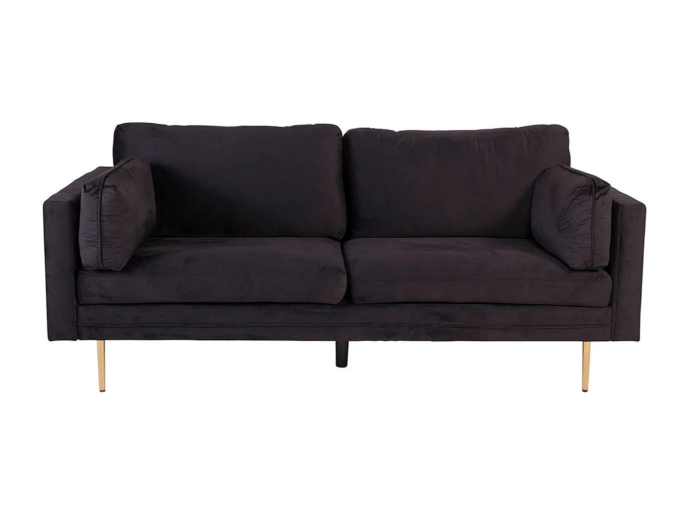 Boom Sofa 3 Personen velour schwarz.