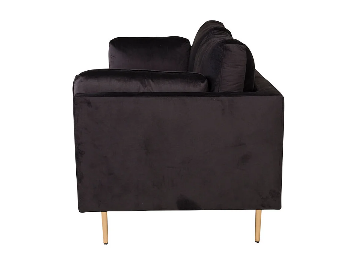 Boom Sofa 3 Personen velour schwarz.