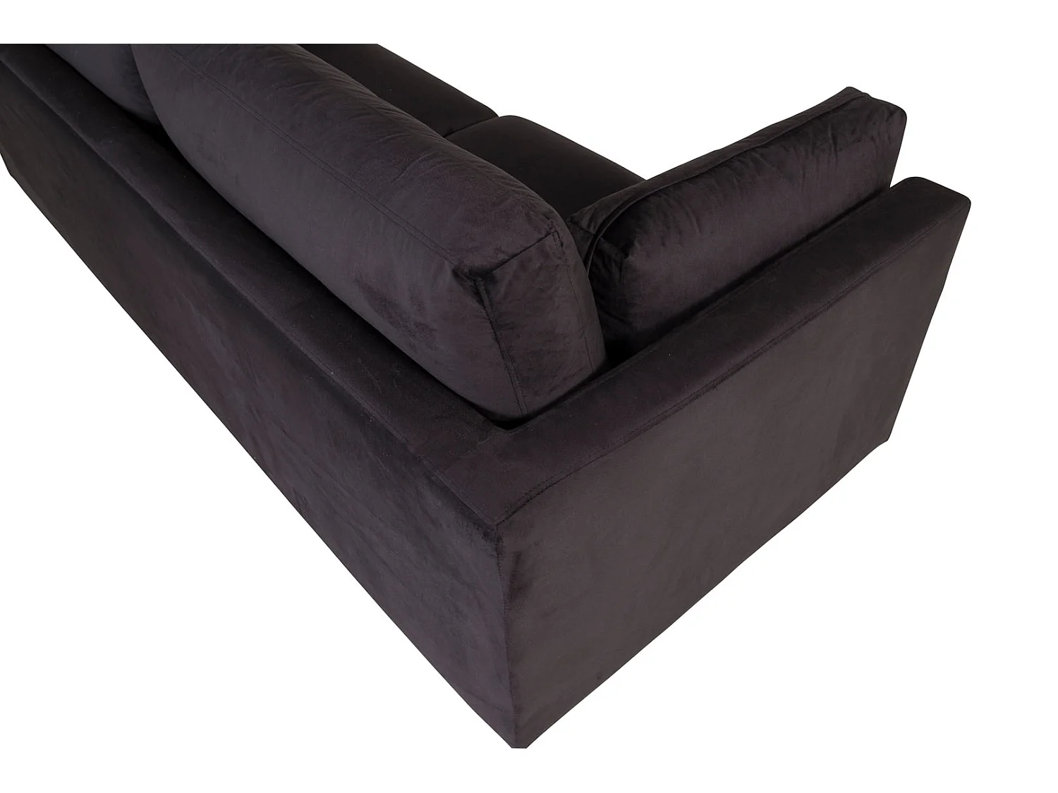 Boom Sofa 3 Personen velour schwarz.
