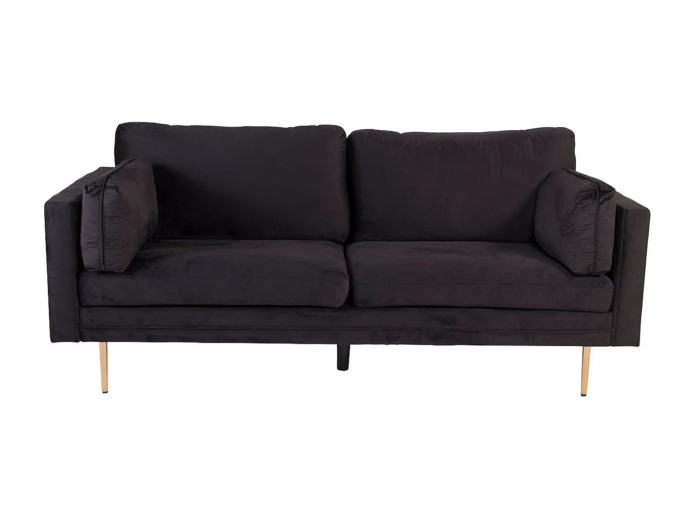 Boom Sofa 3 Personen velour schwarz.