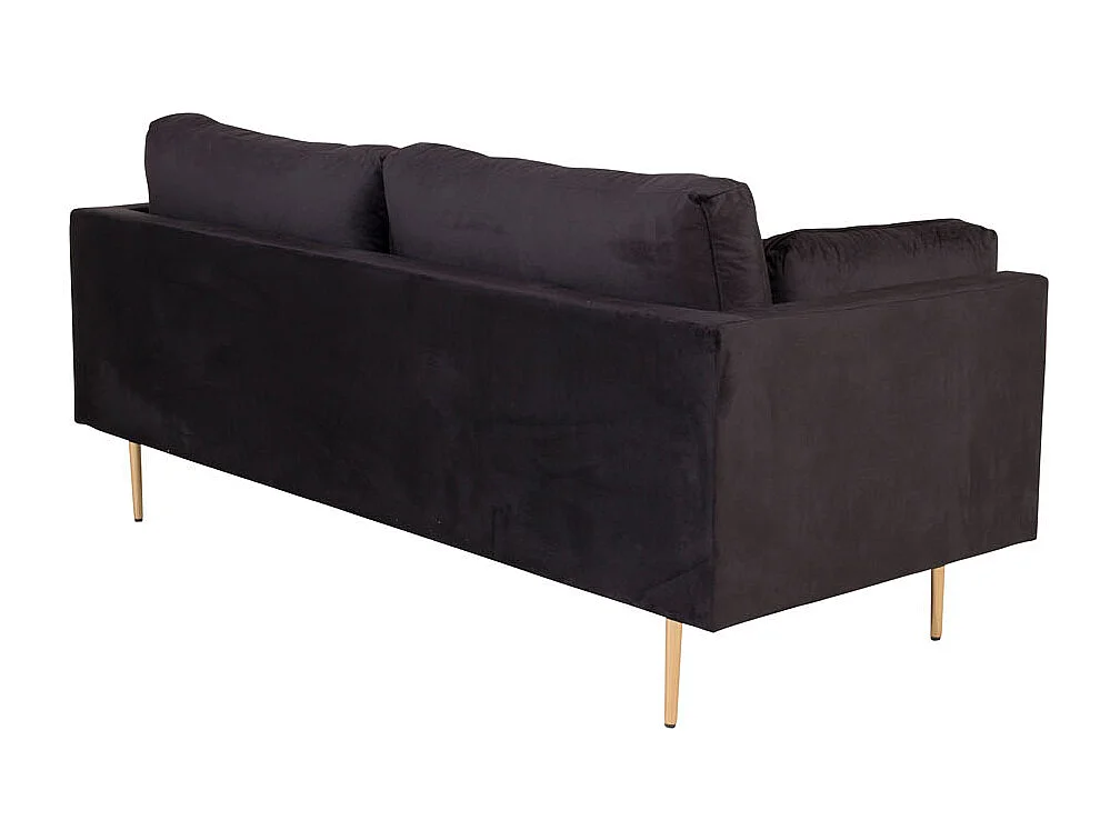 Boom bank 3 persoons velours zwart.