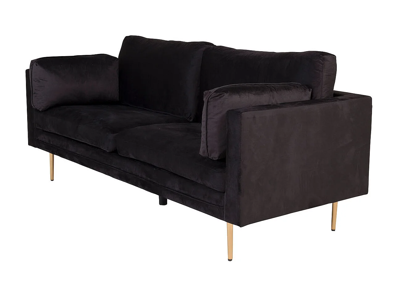 Boom bank 3 persoons velours zwart.