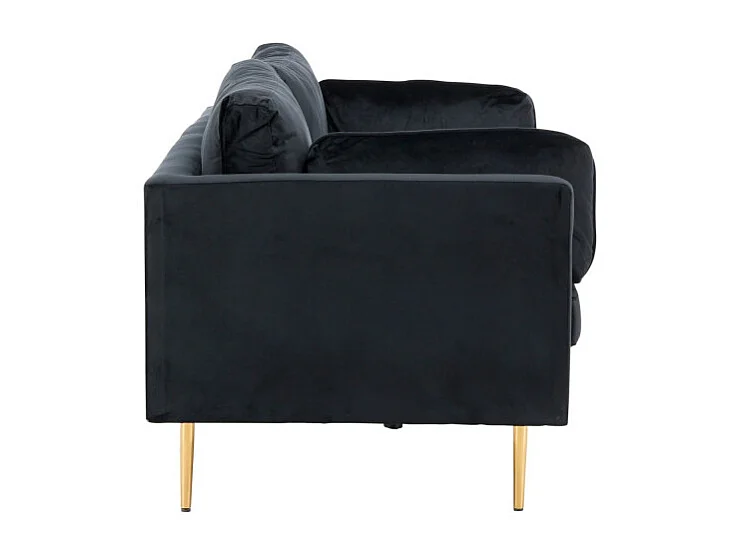 Boom bank 3 persoons velours zwart.