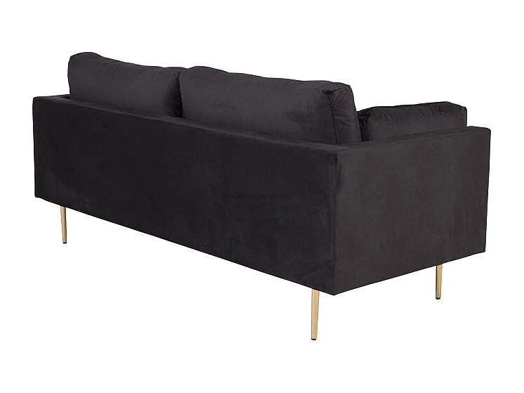 Boom bank 3 persoons velours zwart.