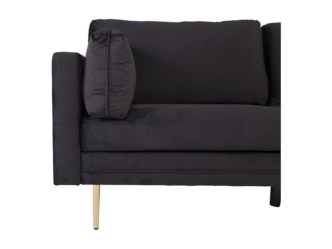 Boom bank 3 persoons velours zwart.