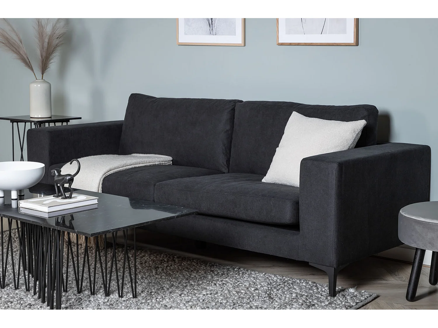 Bolero bank 3 persoons zwart.