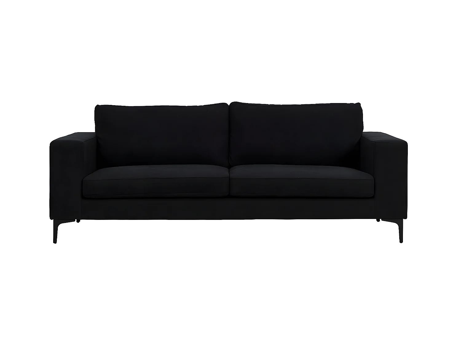 Canapé 3 Places en Velours "Bolero" 215cm Noir