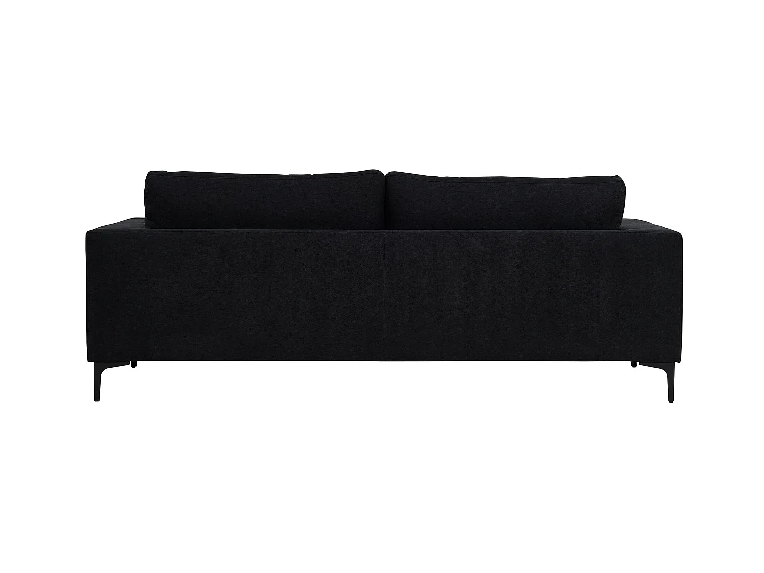 Canapé 3 Places en Velours "Bolero" 215cm Noir