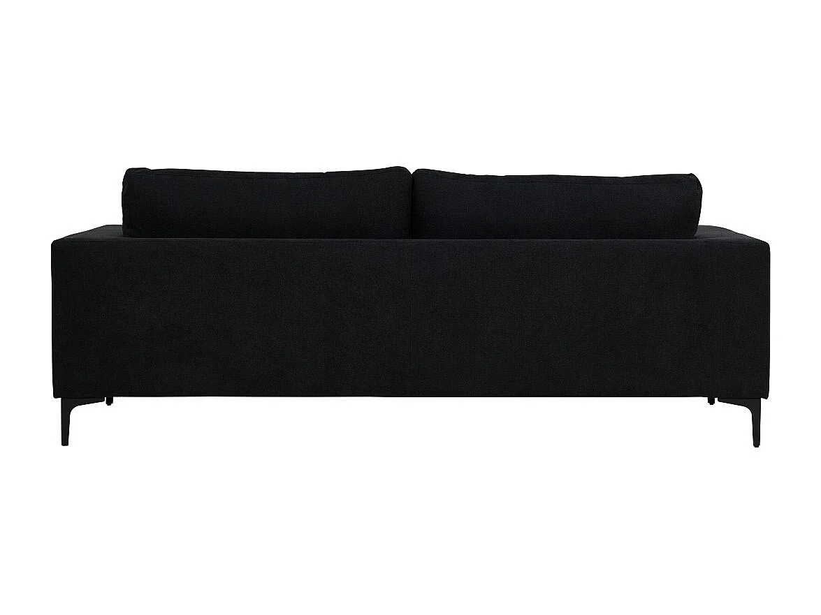 Canapé 3 Places en Velours "Bolero" 215cm Noir