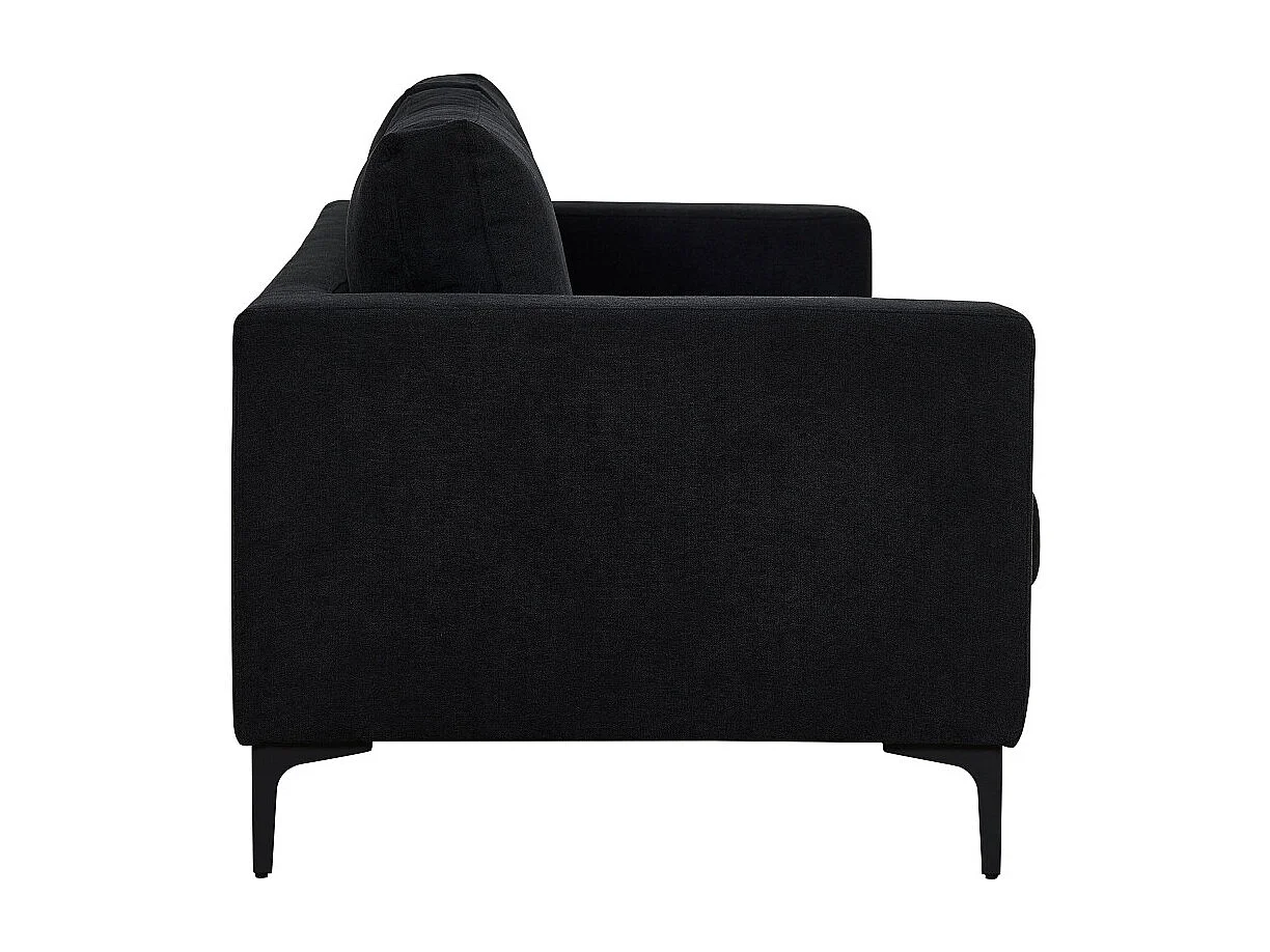 Canapé 3 Places en Velours "Bolero" 215cm Noir