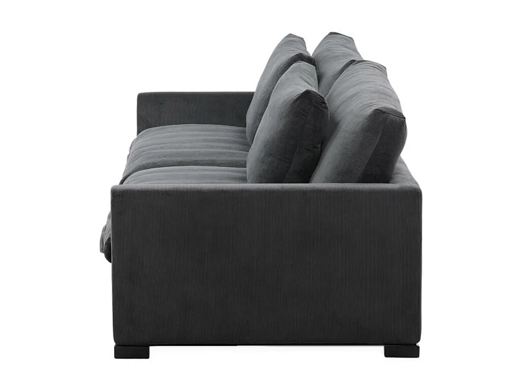 Canapé Droit 3 Places "Durham" 270cm Gris Foncé