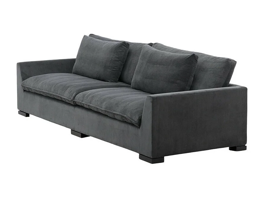 Canapé Droit 3 Places "Durham" 270cm Gris Foncé