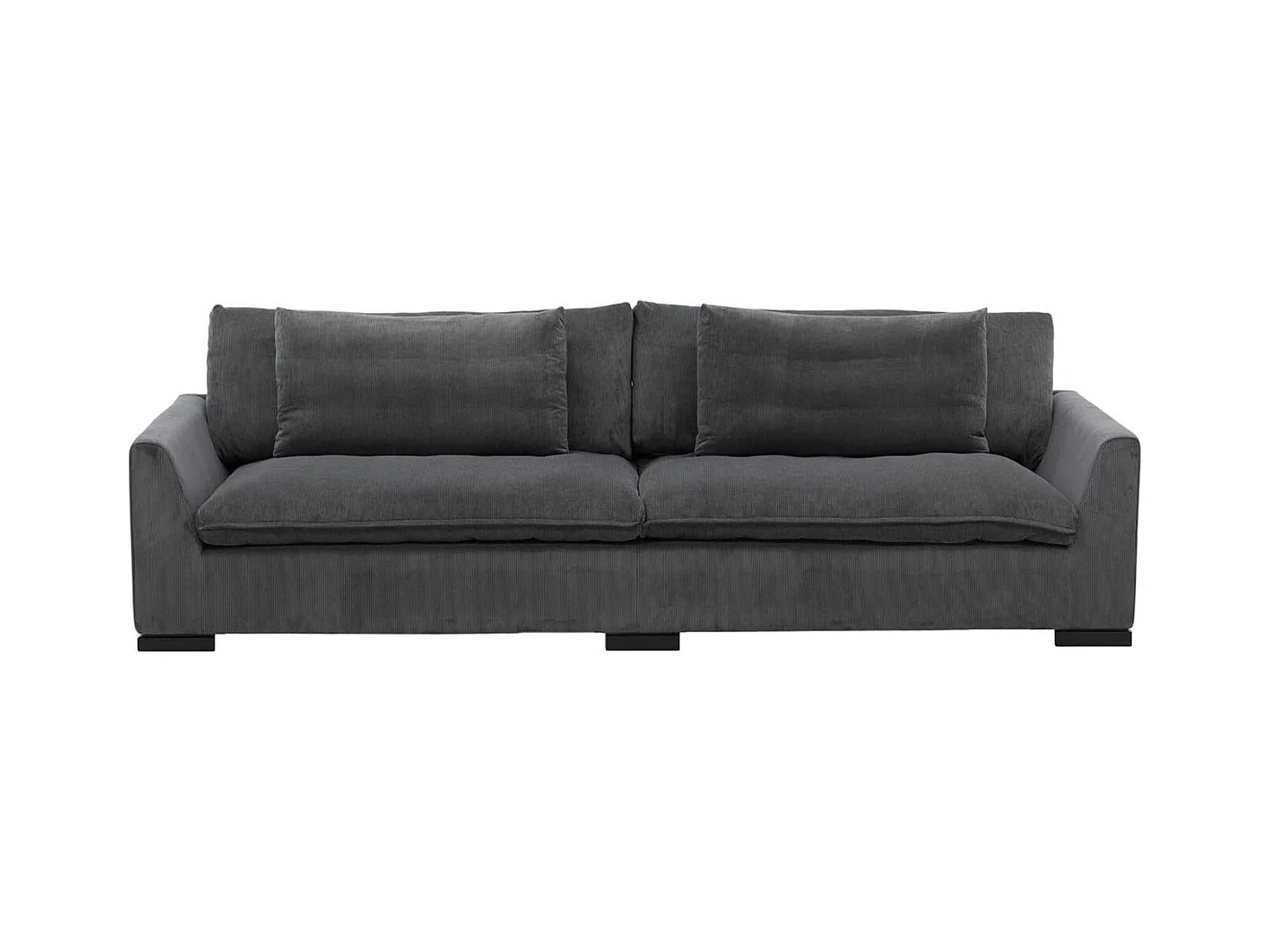 Canapé Droit 3 Places "Durham" 270cm Gris Foncé