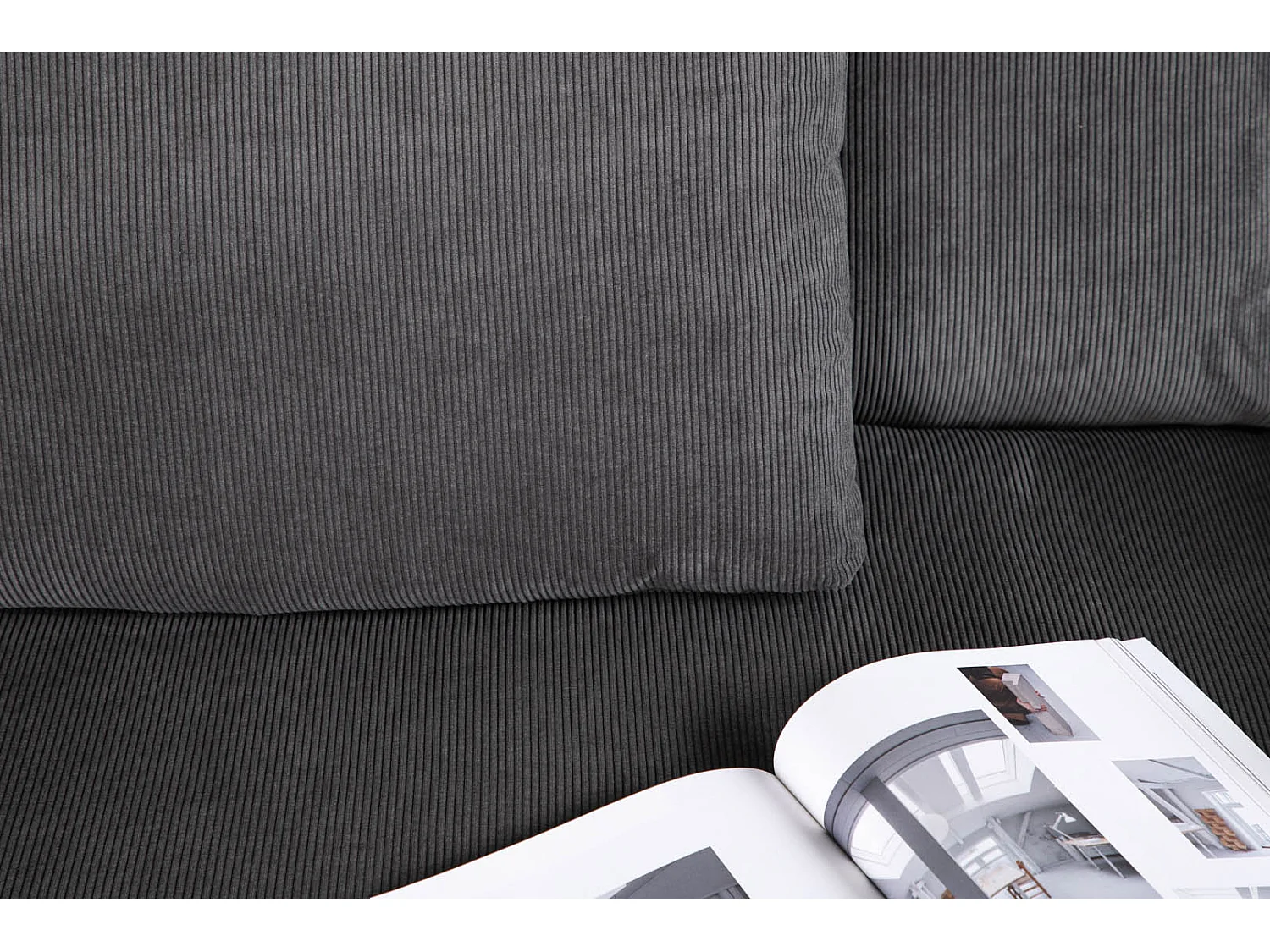 Durham bank 3 persoons fluweel donkergrijs.