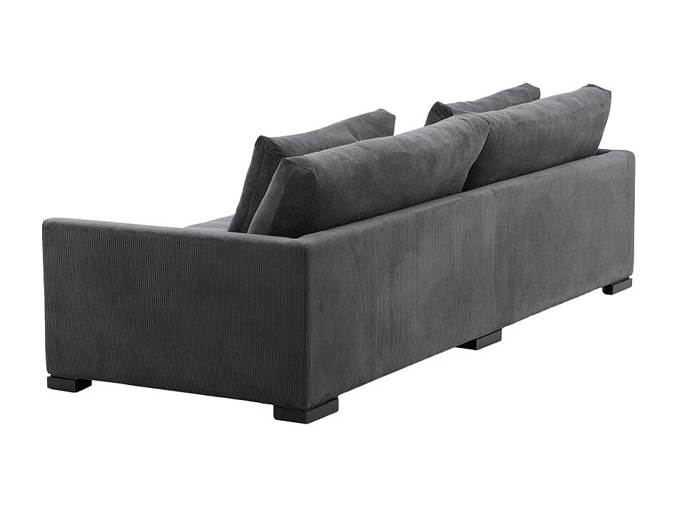 Canapé Droit 3 Places "Durham" 270cm Gris Foncé