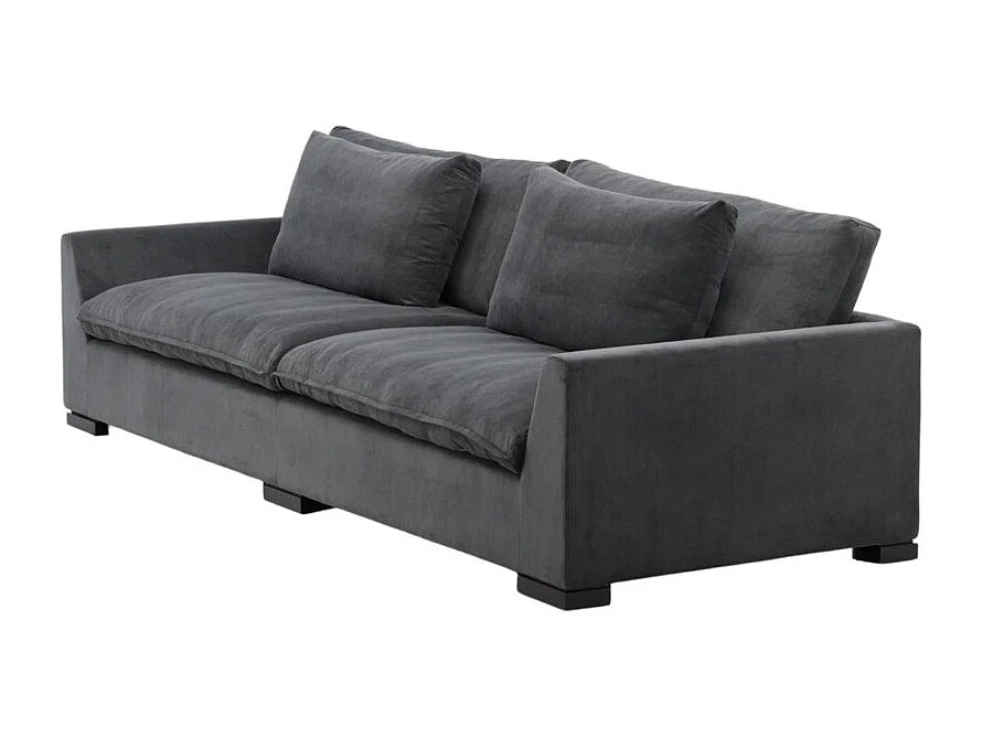 Canapé Droit 3 Places "Durham" 270cm Gris Foncé