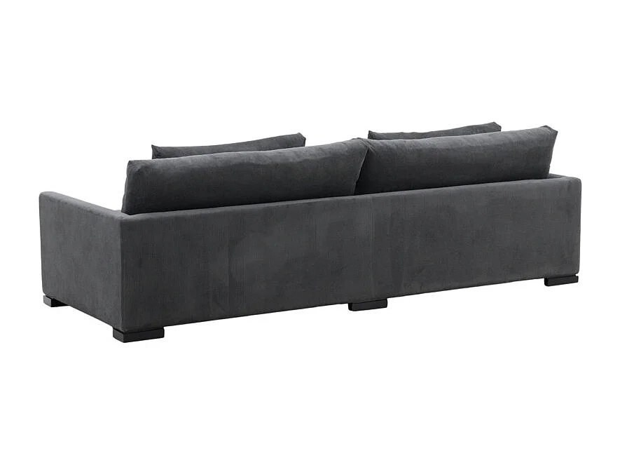 Canapé Droit 3 Places "Durham" 270cm Gris Foncé