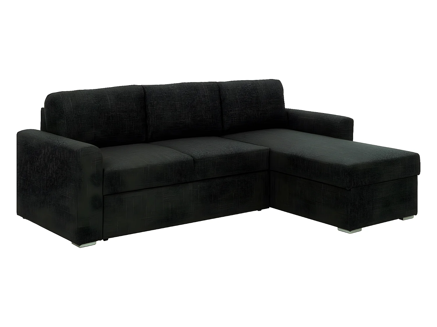 Flemar slaapbank met chaise longue donkergrijs.