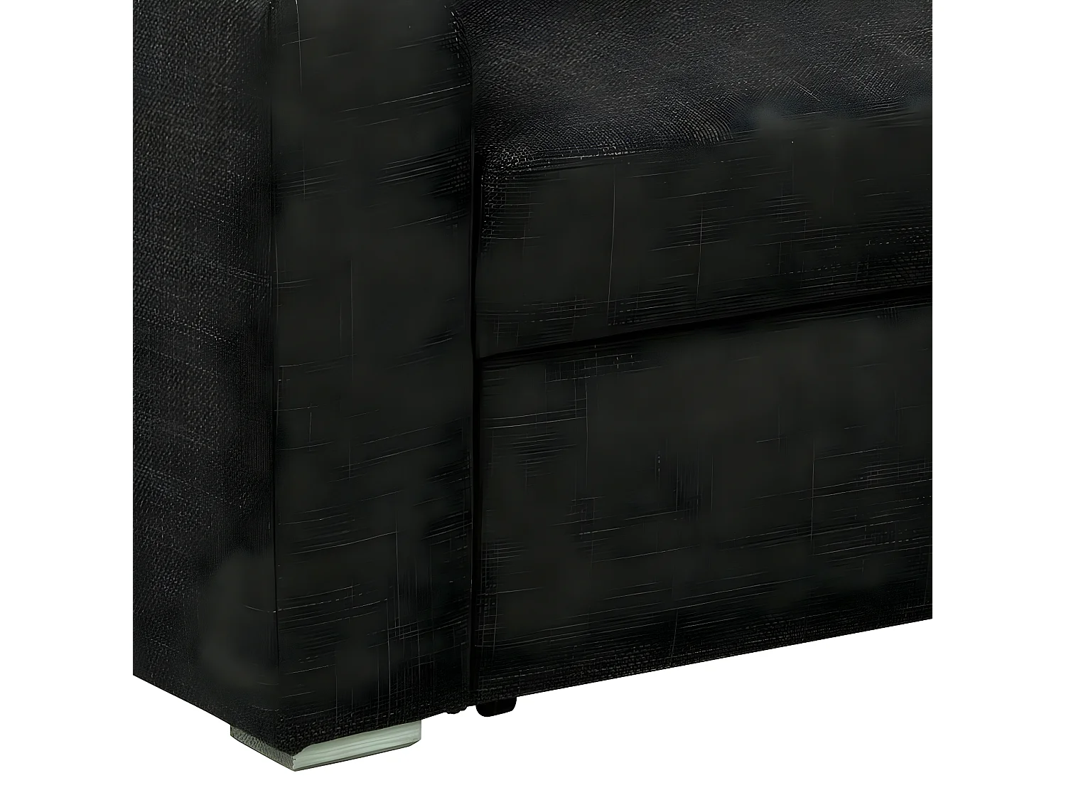 Flemingsburg Canapé-lit avec chaise longue, gris foncé.