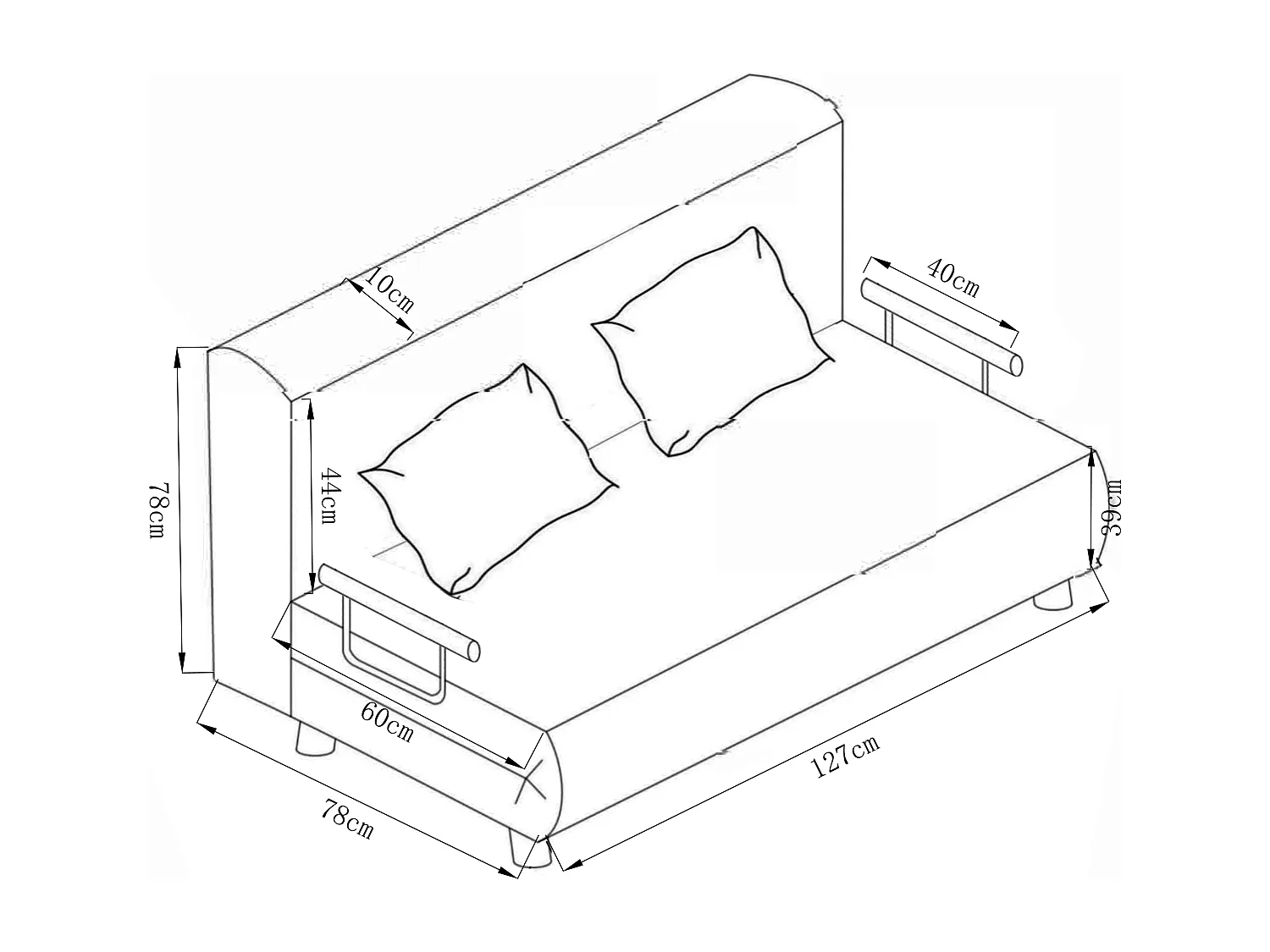 Schlafsofa Couch Kolino mit Schlaffunktion