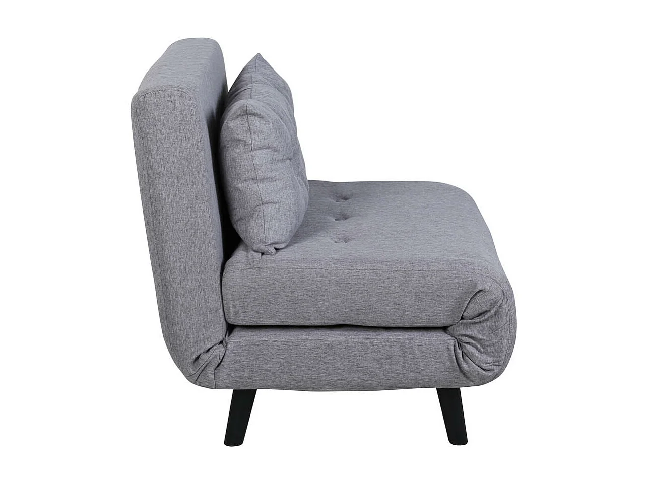 Fauteuil Convertible en Tissu "Vicky" 70cm Gris