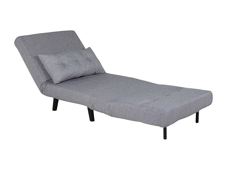 Fauteuil Convertible en Tissu "Vicky" 70cm Gris