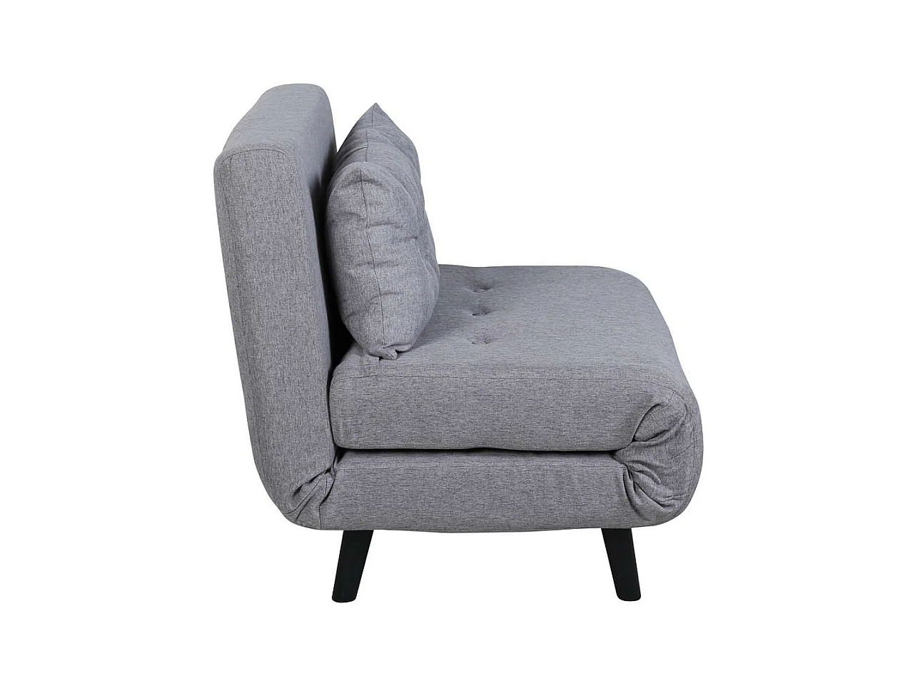 Fauteuil Convertible en Tissu "Vicky" 70cm Gris
