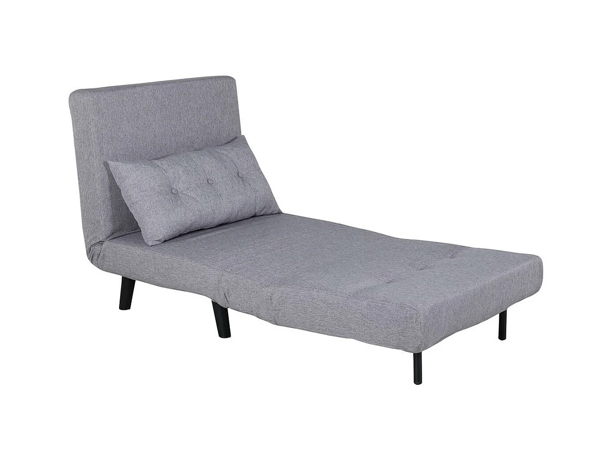 Fauteuil Convertible en Tissu "Vicky" 70cm Gris