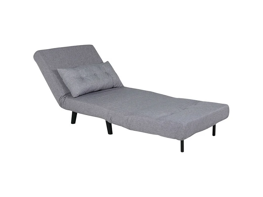 Fauteuil Convertible en Tissu "Vicky" 70cm Gris