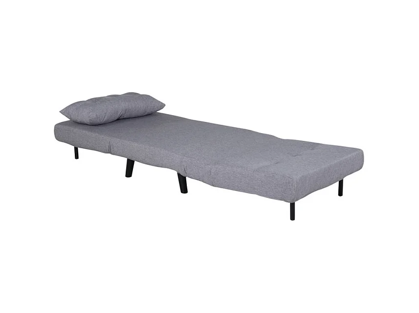 Fauteuil Convertible en Tissu "Vicky" 70cm Gris