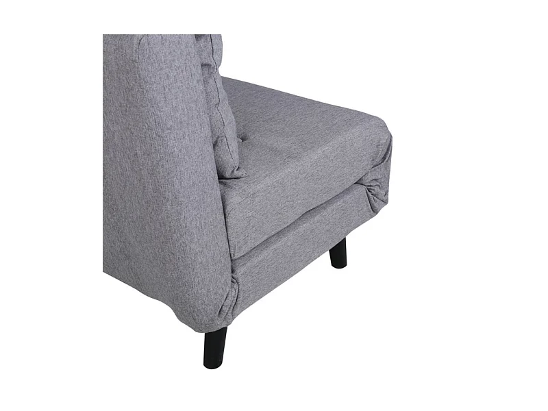 Fauteuil Convertible en Tissu "Vicky" 70cm Gris