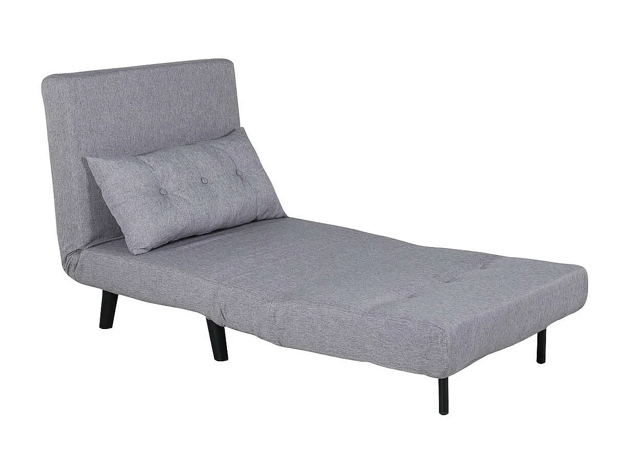 Fauteuil Convertible en Tissu "Vicky" 70cm Gris