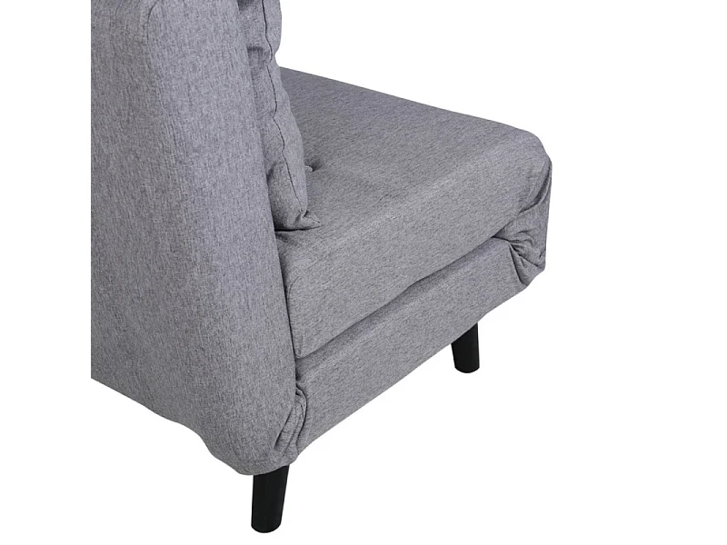 Fauteuil Convertible en Tissu "Vicky" 70cm Gri