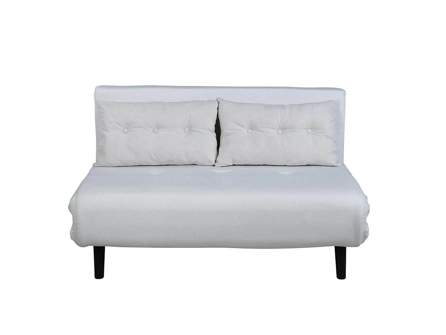 Canapé Convertible en Tissu "Vicky" 120cm Blanc