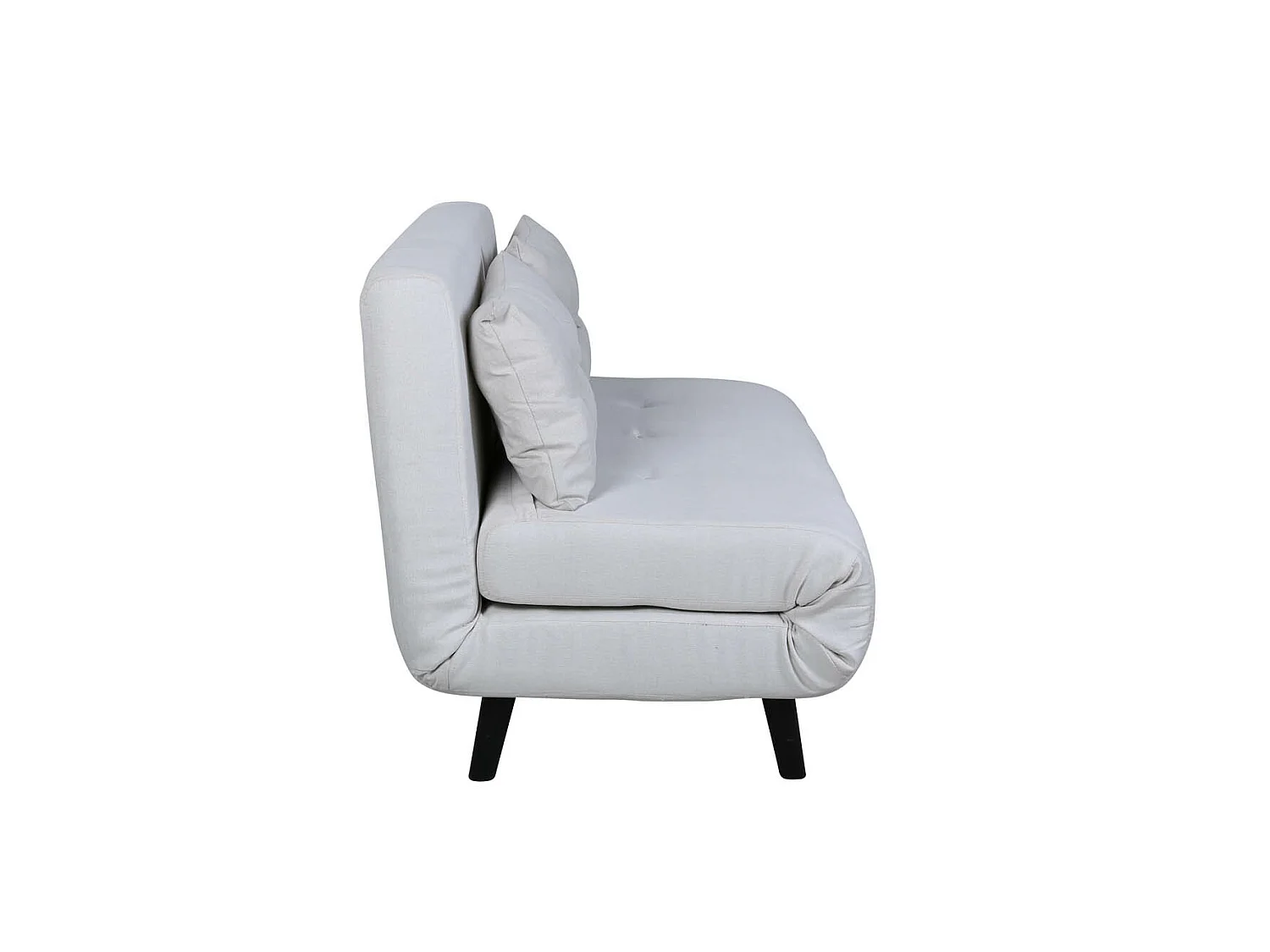 Canapé Convertible en Tissu "Vicky" 120cm Blanc